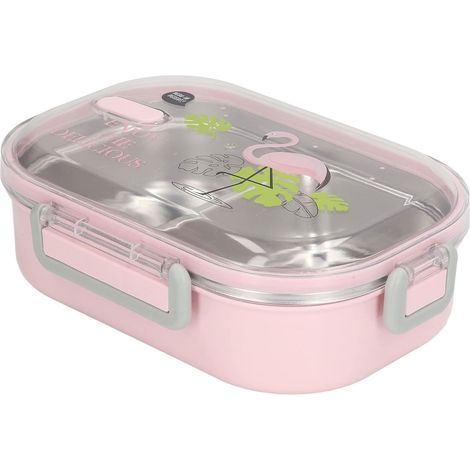 304 Stainless Steel Lunch Box with Compartments and Leak-Proof Seal, for Children, Students, and Adults, Container (1/5)
