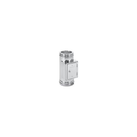 Raccord de porte de nettoyage carré ICS pour combustible solide, 130 mm