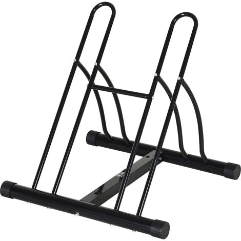 Stapelbarer, modularer Fahrradträger für 2 Fahrräder, 54 x 60 x 57 cm, schwarz epoxidbeschichteter Stahl