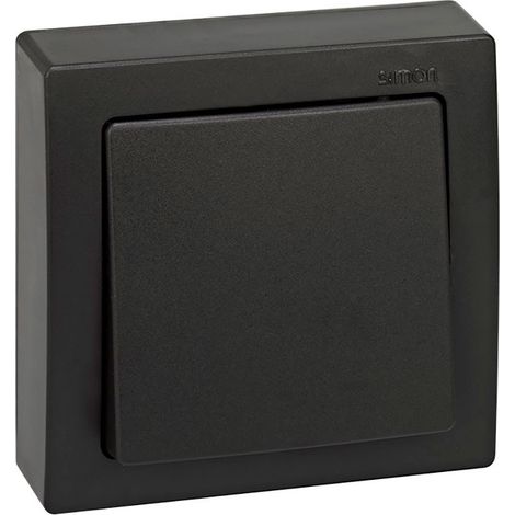 Conmutador superficie, 10ax 250v, ip20, serie simon73 loft, grafito, retractilado