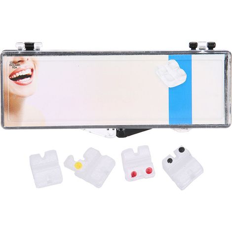 Brackets orthodontiques en céramique polycristalline Roth MBT, fente 0.022", pour traitement dentaire (1/5)