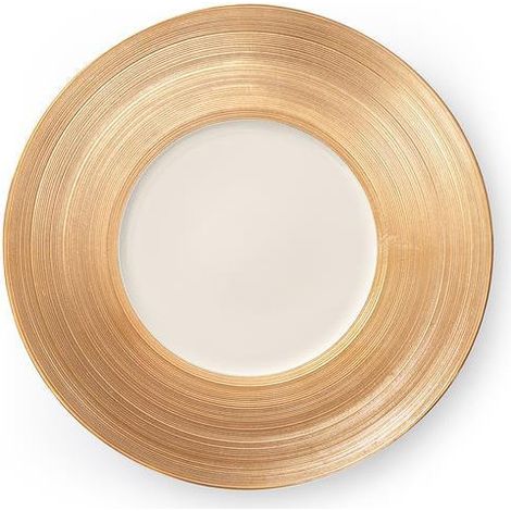 Assiette dorée à bord large Manhattan - 320x(H)37mm - Finedine