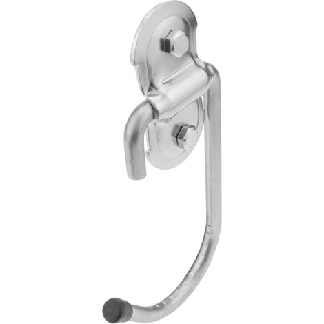 PrimeMatik - Gancho de pared multiusos de acero zincado de 130 mm