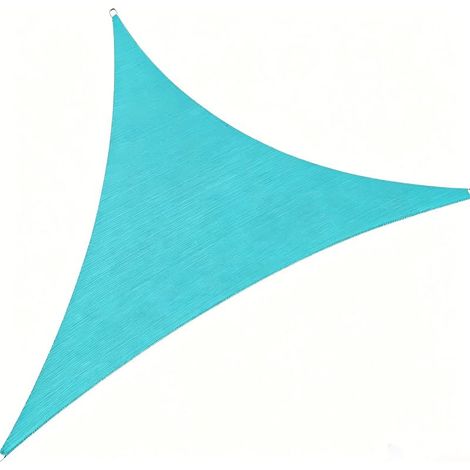 Auvent triangulaire bleu lac - auvent de terrasse extérieur - pergola - toile d'ombrage de jardin, 3 x 3 x 3 m (1/5)