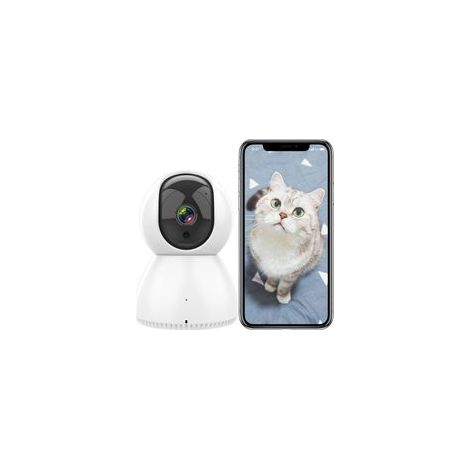 Caméra Surveillance Wifi Intérieur 2,4ghz/5ghz, 1080p Camera Ip 360 ° Compatible Alexa Google Home, Vision Nocturne, Suivi De Mouvement, Audio Bidirectionnel (1pc) (1/5)