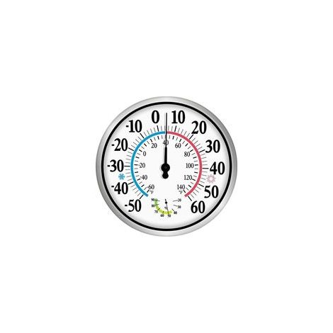 Thermomètre extérieur 12 pouces – Thermomètre hygromètre mural sans fil 2 en 1 – Plage -50 à 60 °C – Précision +/- 2 °C-