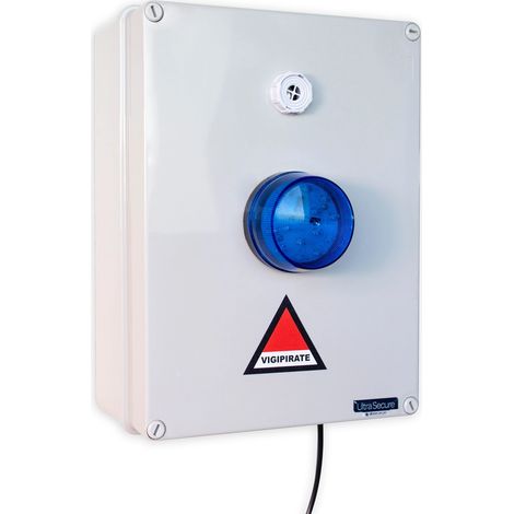 Point d'alerte PPMS additionnel sans fil haute-résistance - flash bleu + sirène multi tonalités & Batterie de secours (1/5)