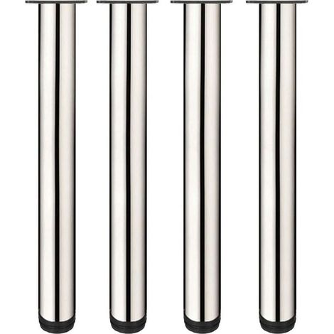 CHOYCLIT 4x Gambe per mobili regolabili Gambe per tavolo in acciaio inossidabile con viti 50 cm (1/5)