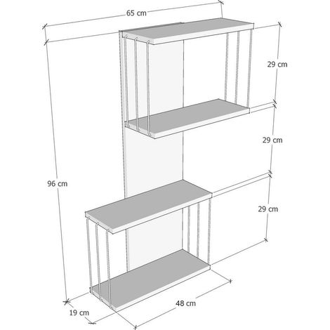 Estante de pared, estante de almacenamiento Shelf Blanco (1/3)
