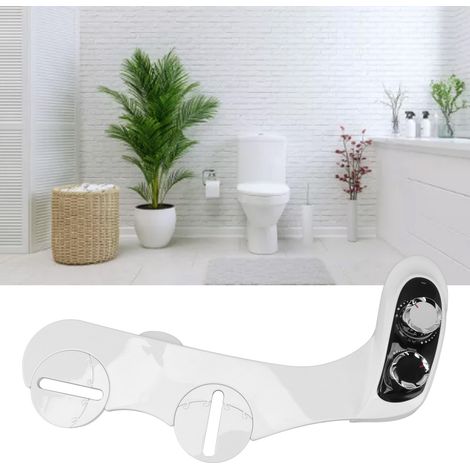 Intelligenter WC-Sitz mit Temperaturanzeige, nicht-elektrischem Bidet, einfacher Warm- und Kaltwasserreinigung für die Intimhygiene, Dual-Jet-Funktion. (1/5)