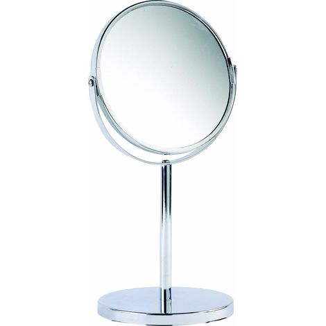 Sabichi Makeup Bathroom Standing Chrome Plated Bathroom Mirror - 32cm High