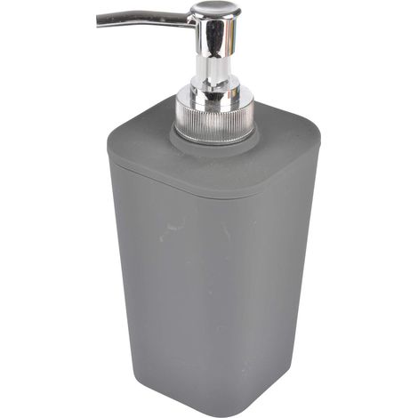 Douceur d'Intérieur DISTRIBUTORE di Sapone Effetto Soft Touch, Stagno, Grigio, 7.3 x 7.3 x 18 cm