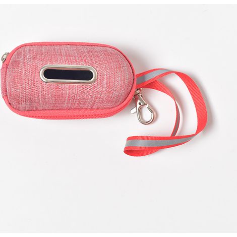 Fournitures de nettoyage pour animaux de compagnie Boîte de rangement pratique pour sac poubelle pour chien en lin，bleu