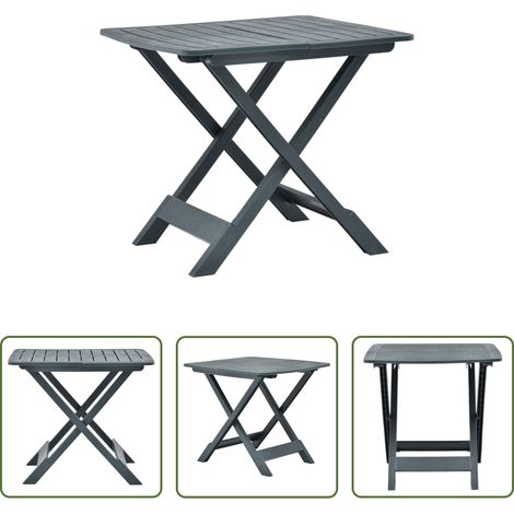 Table extérieure -  Table pliable de jardin Vert 79x72x70 cm Plastique (1/5)