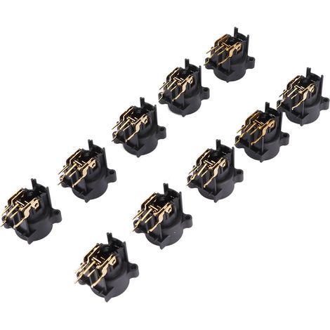 10 pièces Connecteur Femelle Jack 6,5mm XLR Montage Panneau Audio Voiture pour Enceintes et Équipements (1/5)