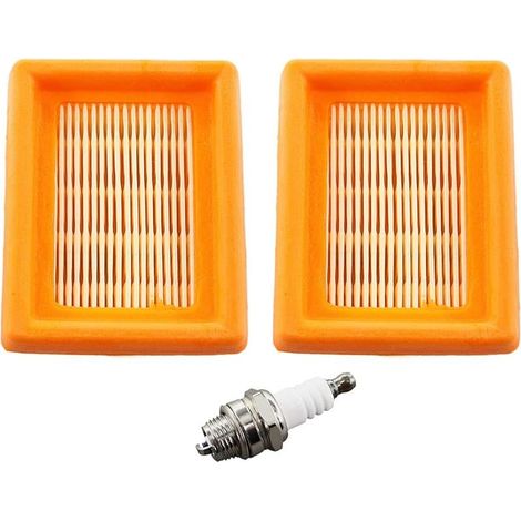 CYRILL - Confezione da 2 filtri dell'aria con candela per Stihl FS120 FS200 FS250 FS300 FS350 FS400 FS450 FS480 BT120 BT121 BT130 decespugliatore 4134 141 0300 (1/5)