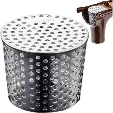 Protection de gouttière en acier inoxydable 304 – Résistante à la rouille – Conception effilée pour drainage optimal – Installation rapide-Chrom (1/5)