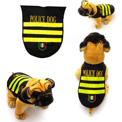 Trade Shop - Abrigo Impermeable Reflectante Perro Policia Talla S - (1/2)