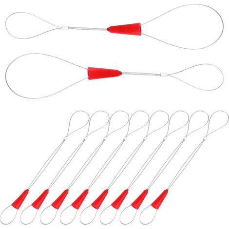 Tire-câbles Connexion Ferme et Prévention de Déconnexion Lot de 10 pour Électricien en Acier Rouge Outil de Tirage de Câble pour Faisceau de Câbles et Fish Tape (1/5)