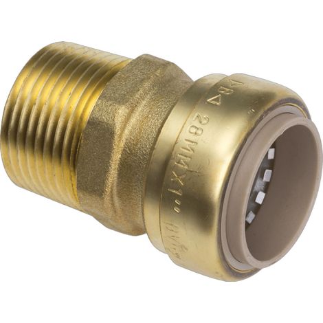 Manchon B Push Mâle Femelle à visser 1/2" (15/21) à clipser Ø12 - IBP Bänninger (1/4)