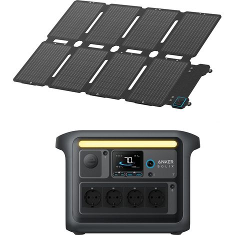 Kit Powerstation Anker SOLIX C1000X mit Solarpanel PS100X (0% MwSt)