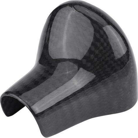 Cache pommeau de levier de vitesse carbone noir pour Audi A4 A5 A6 A7 Q5 Q7 S6 S7 conducteur gauche auto + ruban adhésif (1/5)