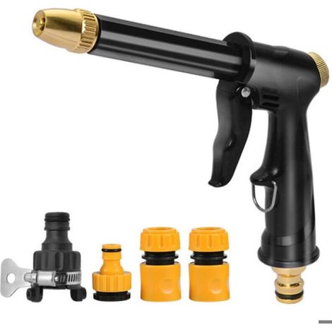 Pistolet à eau haute pression pour le lavage de voiture - Rotation à 360° - Pistolet à eau + 4 raccords (1/5)