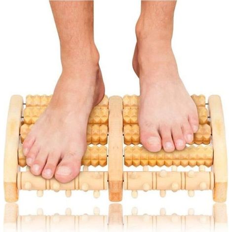 Rouleau de Massage des Pieds en Bois, Outils de Réflexologie, Masseur de Pieds pour Soulager la Fasciite Plantaire (1/4)