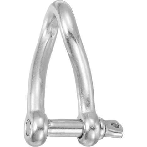 Manille torsadée en acier inoxydable 316 à 90 degrés 12 mm, chape torsadée avec goupille à vis de qualité marine pour voile, voiture, remorquage, tentes d'extérieur (1/5)