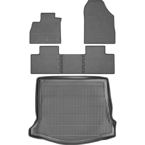 Renault Grand Scenic IV Minivan a partir de 2016 SET - Alfombrillas de goma para coche + alfombrilla para maletero (1/5)