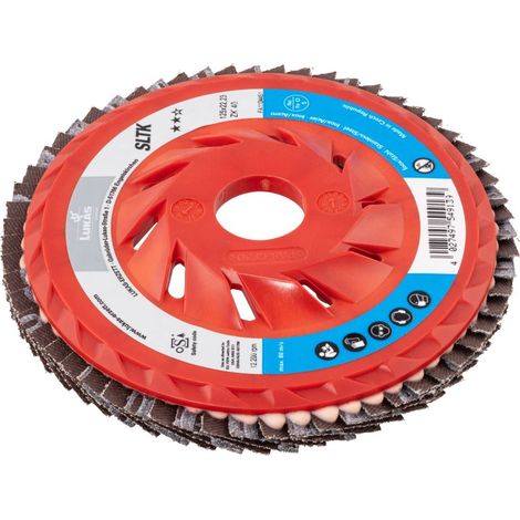 LUKAS Schleiflamellenteller SLTK KS m.Kühlung Zirkonkorund ø 125mm Korn ZK40 (1/4)