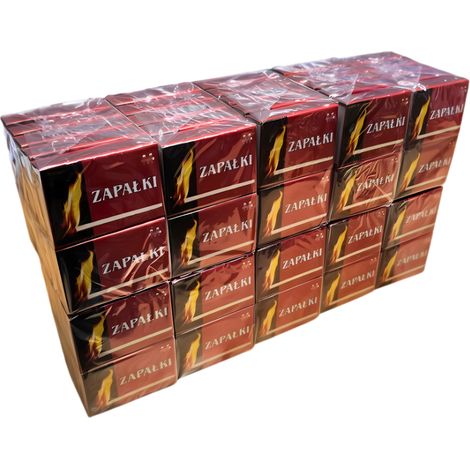 Allumettes classiques, 100 paquets x 38 pièces