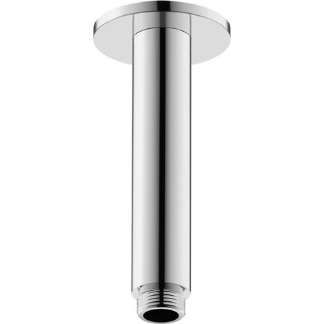 Bras de douche avec rosette ronde de fixation au plafond 125 mm chromé