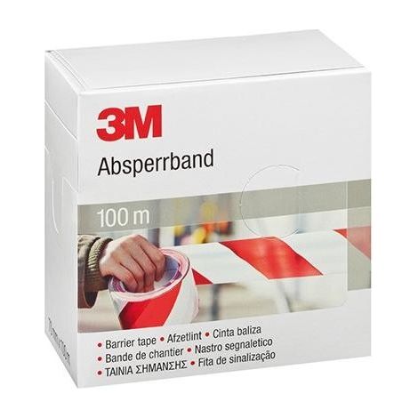 3M - Nastro di sbarramento, rosso-bianco, larghezza x lunghezza (1/2)