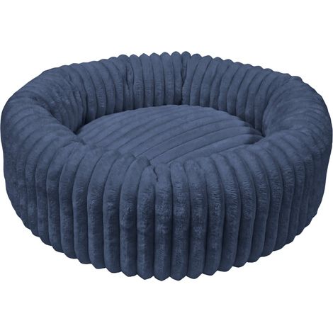 MOKA - Panier chien/chat gros velours côtelé - M - Bleu (1/5)