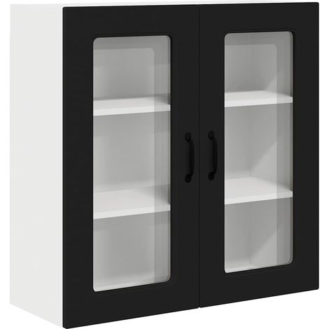 Meuble mural de cuisine,Armoire de cuisine Noir 80 x 31 x 80 cm Bois d'ingénierie CFW63277 (1/5)