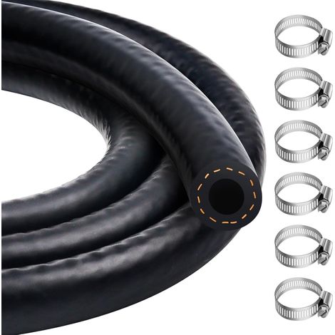 Tuyau de Carburant 5 mm, 1 Mètre avec 6 Colliers de Serrage (1/5)