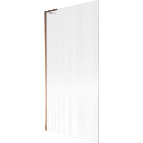 Paroi de baignoire Mexen Next L 1-volet 90 x 150 cm, rayures, or rose - 895-090-000-03-09-60 (1/5)