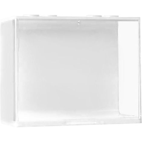 Puppenständer, stapelbare, transparente ABS-Vitrine, Halter für Figuren und Sammlerstücke, große Ausführung, weiß (1/5)