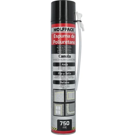 WOLFPACK LINEA PROFESIONAL espuma poliuretano 750 ml.con canula entry