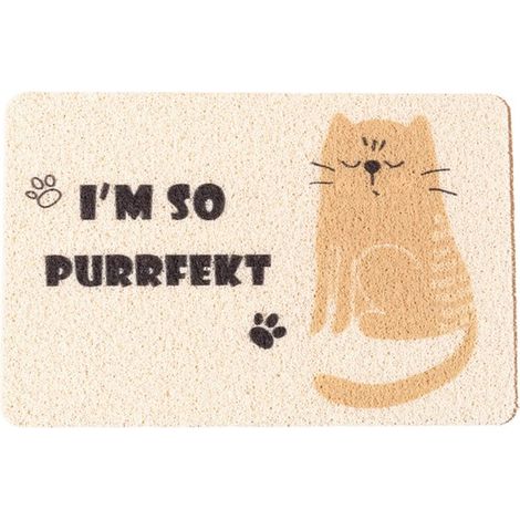 Tapis pour litière - Tapis pour chat - Récupérateur de gravier - Tapis de sortie de bac à litière - Petit tapis pour litière - Tapis pour litière - Litière pour chat - Tapis orange pour chat (1/4)