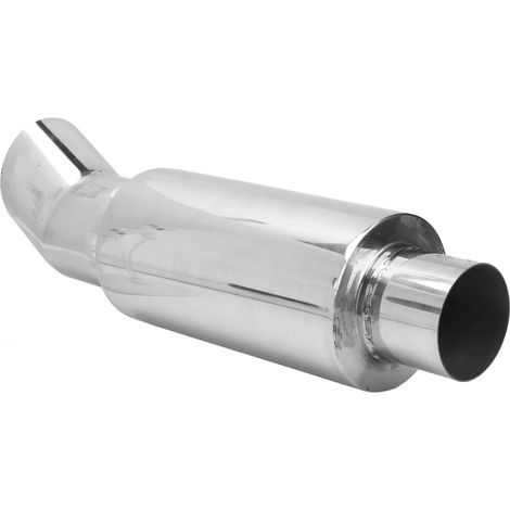 Silencieux D'échappement, 63mm Silencieux D'échappement en Acier Inoxydable pour Style Droit à Ton Profond Universel pour Voiture (1/5)