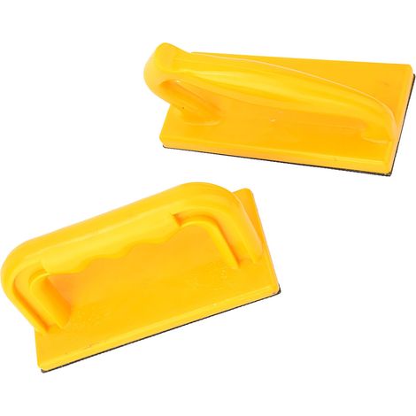 Lot de 2 poussoirs pratiques de sécurité obliques et droits pour scie à bois en plastique jaune outil menuiserie (1/5)