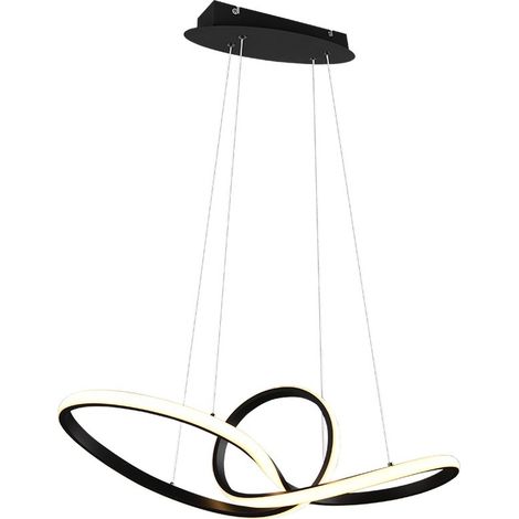 SANSA SOSPENSIONE LED INFINITO NERA CONREGOLAZIONE INTENSITA' INTERRUTTORE L. 80CM. LED 30W, 3.000K, 3.000Lumen (1/5)