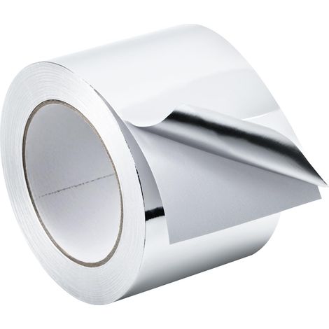 Ruban adhésif en aluminium 80mmx50M - Ruban d'étanchéité résistant à la chaleur et étanche, pour scellement, réparation et isolation (1/5)