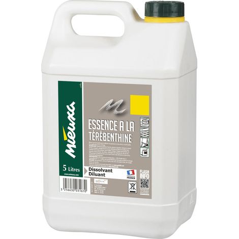 ESSENCE A LA TÉRÉBENTHINE 5L Diluant Dissolvant Détachant Entretien bois tomettes
