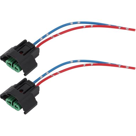 Connecteur H11 3 broches femelle pour phares, faisceau de câbles x2, kit de raccord électrique auto, bateau, véhicule utilitaire, remplacement ampoule (1/5)