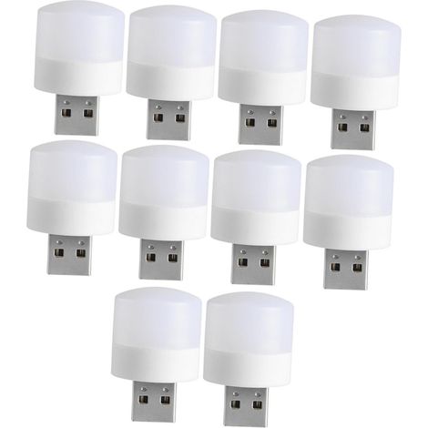 Veilleuse USB LED Portable Ultra Mini, Lot de 10 Pièces (1/5)