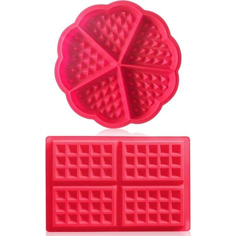 Moule à gaufre en silicone avec revêtement anti adhérent pour plaque de cuisson outil de boulangerie pratique