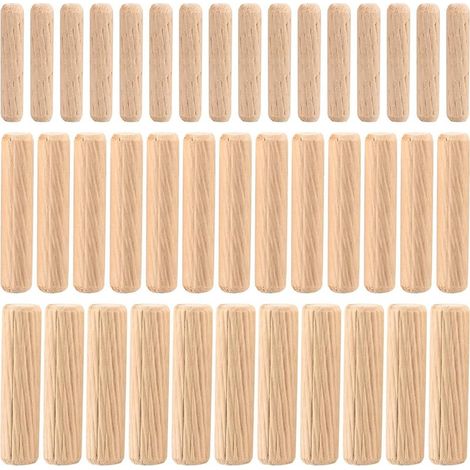 Surtido de 90 piezas de tacos de madera cónicos ranurados M6, M8 y M10 para fresado, ranurado, manualidades, bricolaje, carpintería y trabajos en madera. (1/5)
